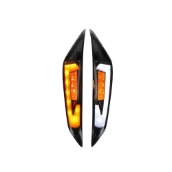 Knipperlichtset Power1 LED Matrix EVO‑2 Tube Voorzijde Titanium Zip2000 E‑Keur