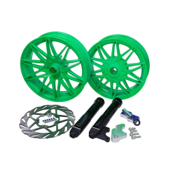 Velgenset Zip Groen Oversize Fast-Arrow (Incl. montagematerialen + verlengde vorkpoten)