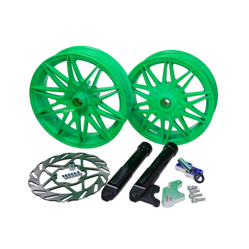 Velgenset Zip Groen Oversize Fast-Arrow (Incl. montagematerialen + verlengde vorkpoten)