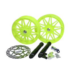 Velgenset Zip Fluo Geel Oversize Fast-Arrow (Incl. montagematerialen + verlengde vorkpoten)