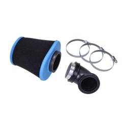 Polini Luchtfilter Big Evolution Conisch Haaks 48mm – Met Adapter voor Minarelli