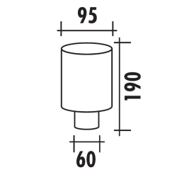 Polini Luchtfilter CP Evolution 60mm Recht