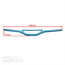 Sportstuur+Klem Blauw Yamaha Aerox / Beta Ark / Malaguti F12