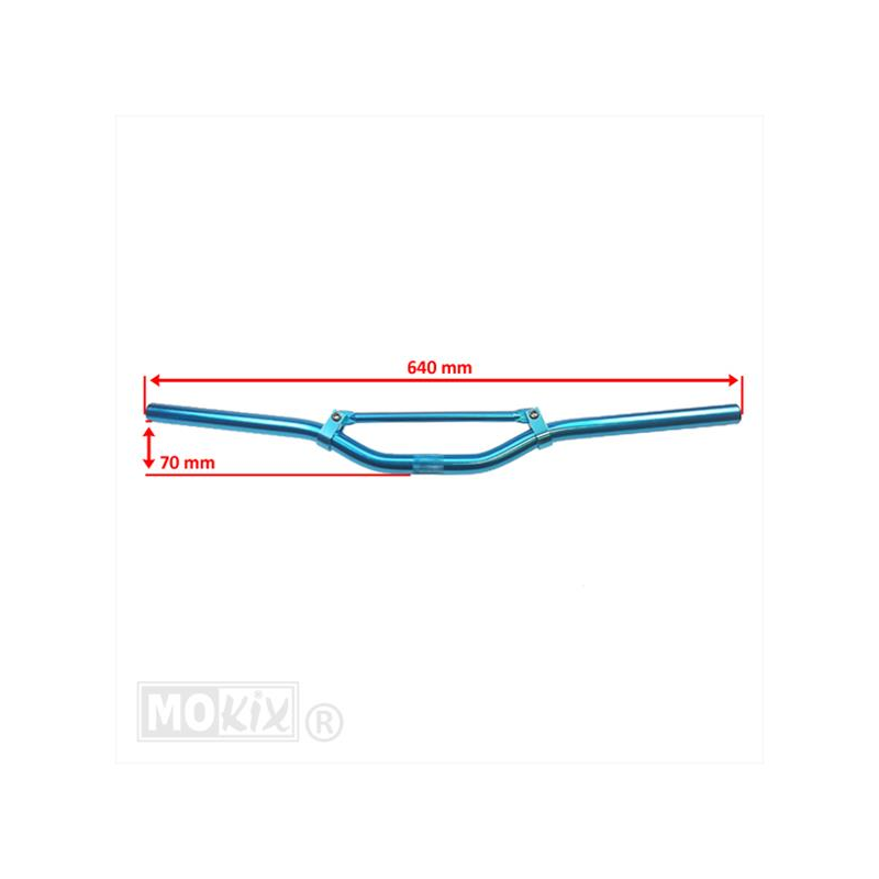 Sportstuur+Klem Blauw Yamaha Aerox / Beta Ark / Malaguti F12