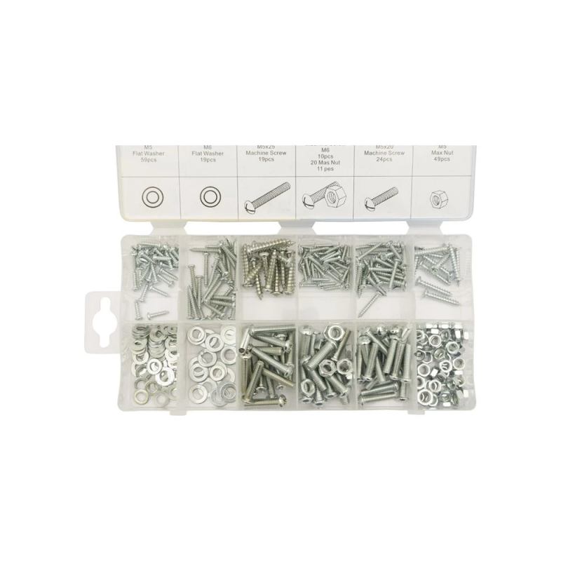 Assortiment Bouten en Moeren 347-delig