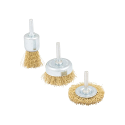 Staalborstelset met stift 3-Delig