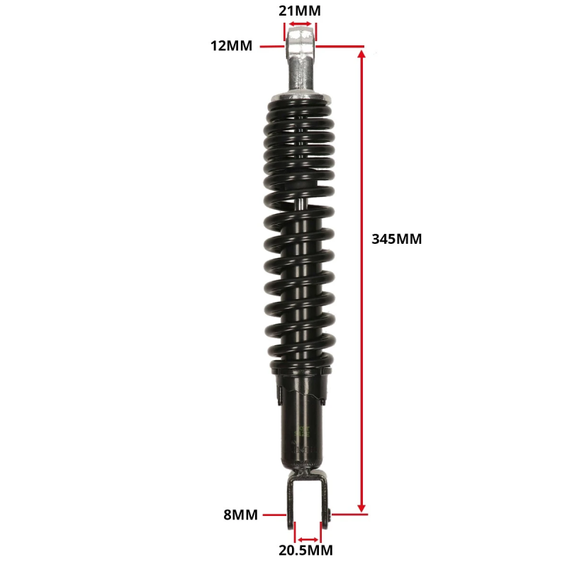 Schokbreker Sym Fiddle / X-Pro 345MM Zwart Verstevigd