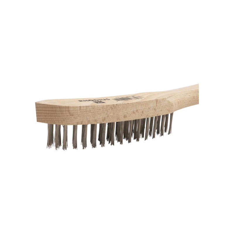 Staalborstel 4 Rijen Houten Heft