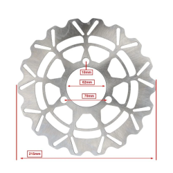 Remschijf Achter Derbi DRD Racing 218mm 3-Gaats Wave RVS A-Kwaliteit