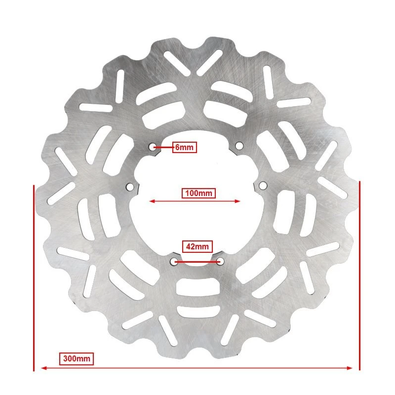 Remschijf Voor Derbi Senda DRD Racing 300mm 6-Gaats Wave RVS A-Kwaliteit