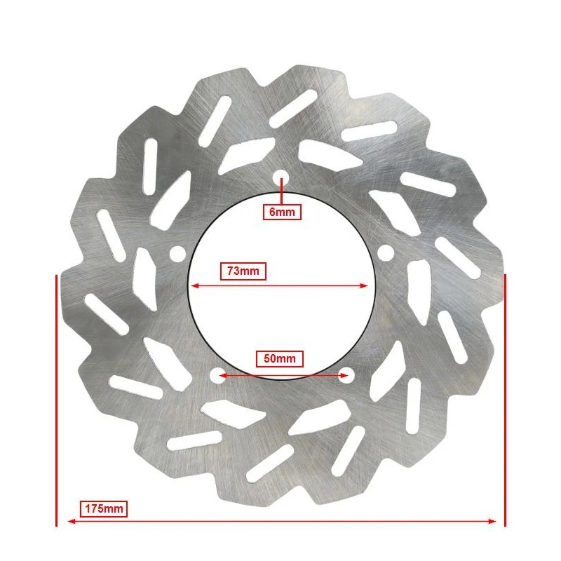 Remschijf Piaggio Zip 2000 175mm 5-Gaats Wave RVS A-Kwaliteit