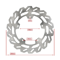 Remschijf Voor Piaggio Zip SP / Vespa Primavera / Sprint 200mm 5-Gaats Wave RVS A-Kwaliteit