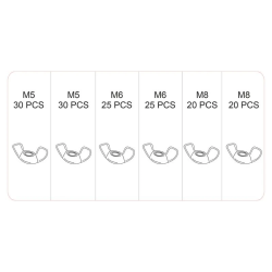 Vleugelmoer Assortiment M5 t/m M8 150-Delig