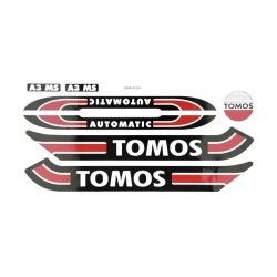 Stickerset Tomos Zwart / Rood / Wit