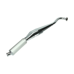 Uitlaat Puch Maxi / E50 Bullet Chroom 28mm met Aluminium Demper