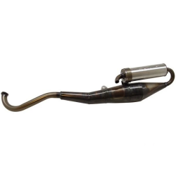 Uitlaat Puch Maxi / E50 Tecno Estoril Blank met Aluminium Demper 28mm