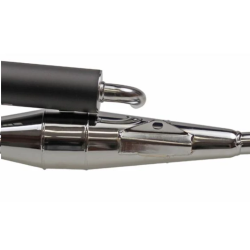 Uitlaat Puch Maxi / E50 Tecnigas Next R Chroom met Zwarte Demper 28mm