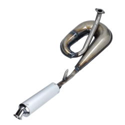 Uitlaat Tomos A3 / A35 Tecno Circuit Blank met Aluminium Demper 25mm