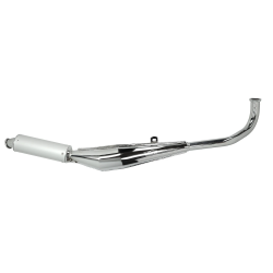 Uitlaat Tomos A3 / A35 Tecno Bullet Chroom met Aluminium Demper 28mm