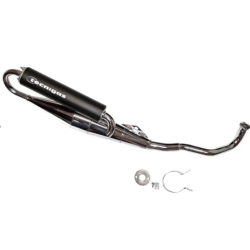 Uitlaat Tomos A3 / A35 Tecnigas Next R Chroom 28mm met Zwarte Aluminium Demper