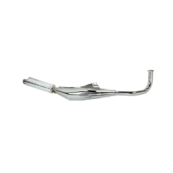 Uitlaat Tomos A35 Tecno Bullet Chroom met Aluminium Demper 28mm Euro2