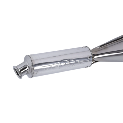 Uitlaat Tomos A35 Tecno Bullet Chroom met Aluminium Demper 28mm Euro2