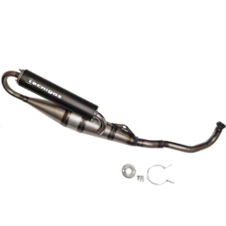 Uitlaat Tomos A55 Tecnigas Next R Blank Terugloop 28mm met Zwarte Aluminium Demper