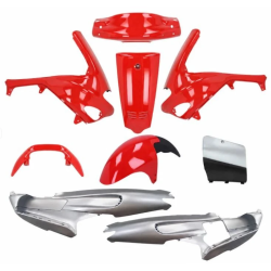 Kappenset Gilera Runner Rood / Mat Zilver 9-Delig
