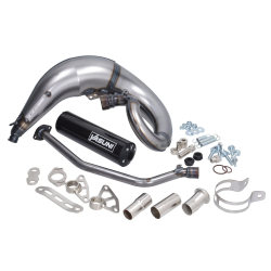 Yasuni Cross ML Max Zwart Uitlaat Bovenlangs Aprilia RX, SX & Derbi Senda 50cc