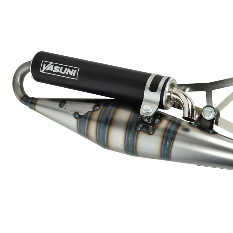 Yasuni Z Uitlaat Zwart Piaggio 50cc 2 Takt | Zip, NRG, Typhoon, Runner