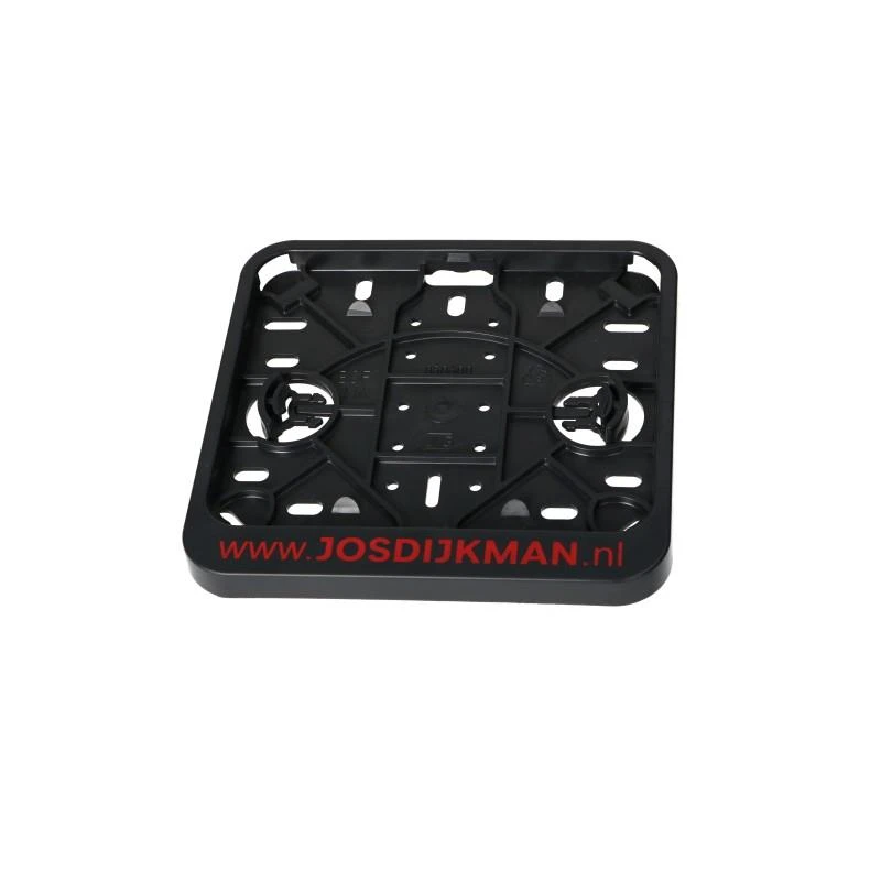 Kentekenplaathouder met stickers Jos Dijkman